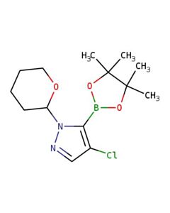 Astatech 4-CHLORO-1-(TETRAHYDRO-2H-PYRAN-2-YL)-5-(4,4,5,5-TETRAMETHYL-1,3,2-DIOXABOROLAN-2-YL)-1H-PYRAZOLE; 5G; Purity 95%; MDL-MFCD31693097